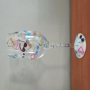 Lolita Hand Painted Wine Glass "Sunglass Cooler"